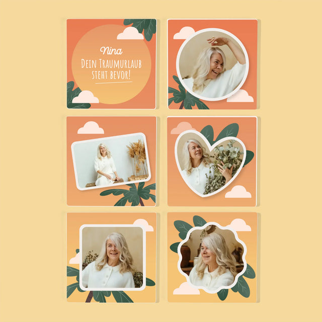 Fotokolaż: Wymarzony Odpoczynek - Podkładki Pod Kubki | DE