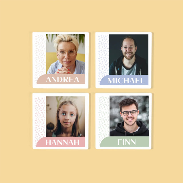 Zdjęcie i Podpis: Wasze Imiona - Podkładki Pod Kubki | DE