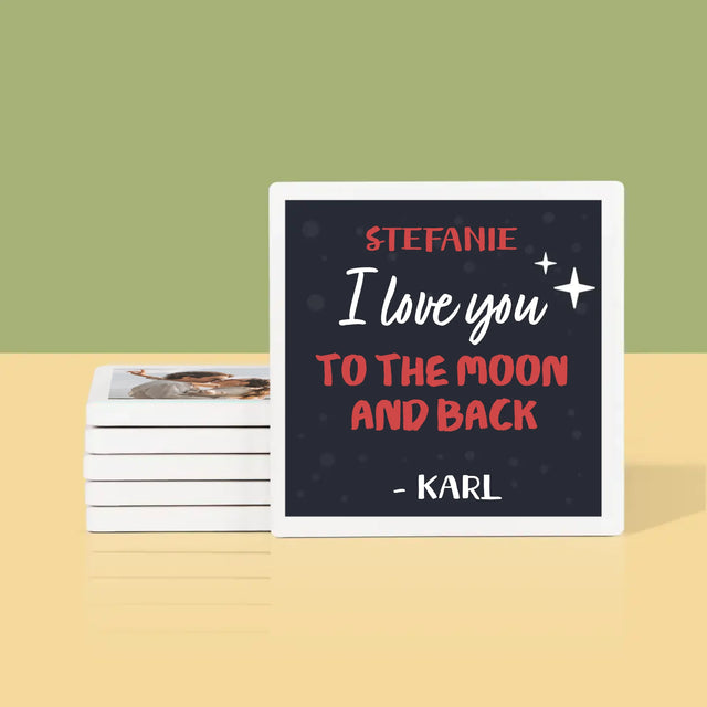 Fotokolaż: To The Moon And Back - Podkładki Pod Kubki | DE