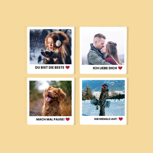 Zdjęcie i Podpis: Pozytywne Myśli - Podkładki Pod Kubki | DE