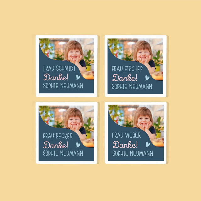 Zdjęcie i Podpis: Pamiątka Dla Przedszkolanki - Podkładki Pod Kubki | DE