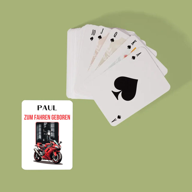 Zdjęcie I Podpis: Urodzony Do Jazdy - Karty Do Gry | DE