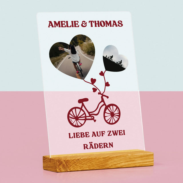 Fotokolaż: Miłość Na Dwóch Kółkach - Wydruk Na Szkle Akrylowym | DE