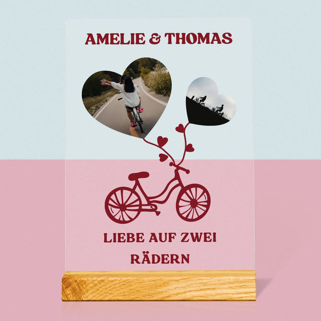 Fotokolaż: Miłość Na Dwóch Kółkach - Wydruk Na Szkle Akrylowym | DE