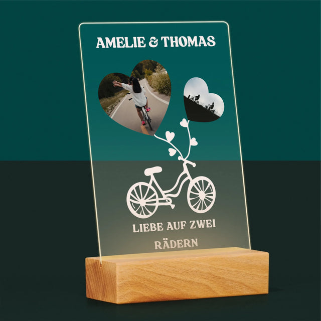 Fotokolaż: Miłość Na Dwóch Kółkach - Wydruk Na Szkle Akrylowym | DE