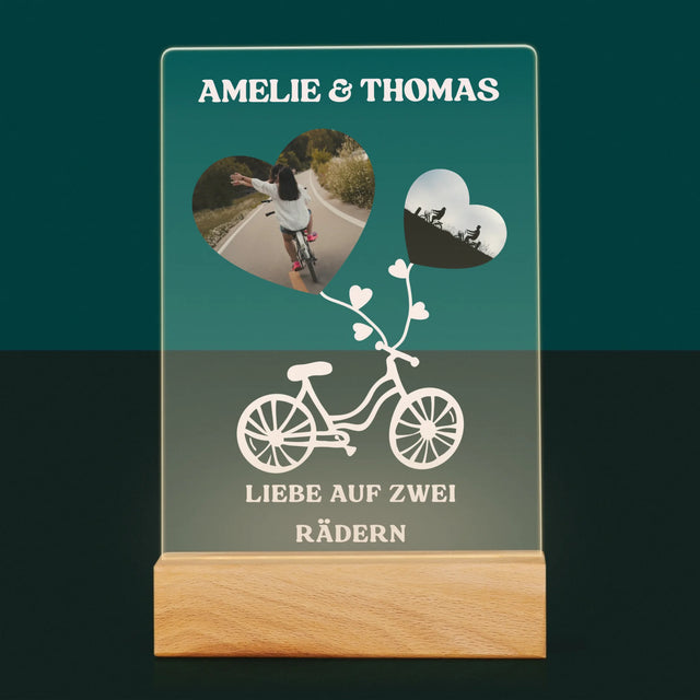 Fotokolaż: Miłość Na Dwóch Kółkach - Wydruk Na Szkle Akrylowym | DE