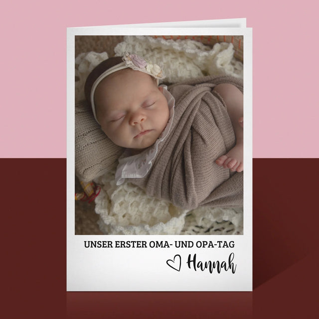 Zdjęcie i Podpis: Pierwszy Dzień Babci i Dziadka - Kartka z Życzeniami | DE