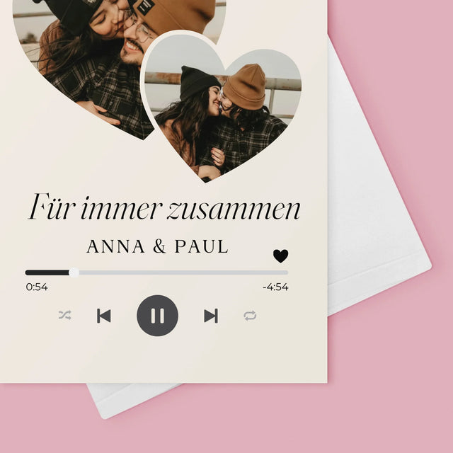 Fotokolaż: Spotify Serca - Kartka z Życzeniami | DE