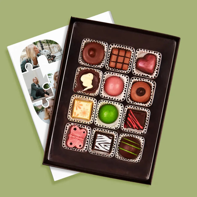 Kształt Ze Zdjęć: 60 Urodziny Puzzle - Personalizowane Praliny | DE
