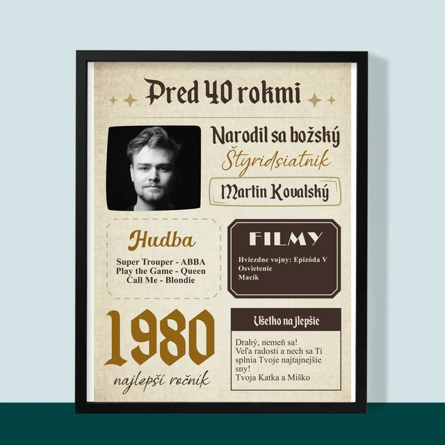 Okładka Magazynu: 40 Lat Temu - Wydruk Obramowany | SK