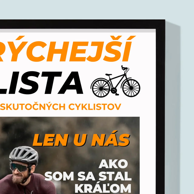 Okładka Magazynu: Najszybszy Kolarz - Wydruk Obramowany | SK