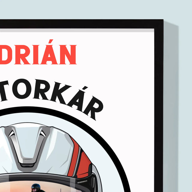 Zdjęcie I Podpis: Motocyklista Od Urodzenia - Wydruk Obramowany | SK