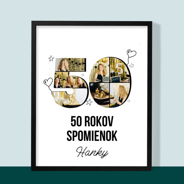 Kształt Ze Zdjęć: 50 Lat Wspomnień - Wydruk Obramowany | SK