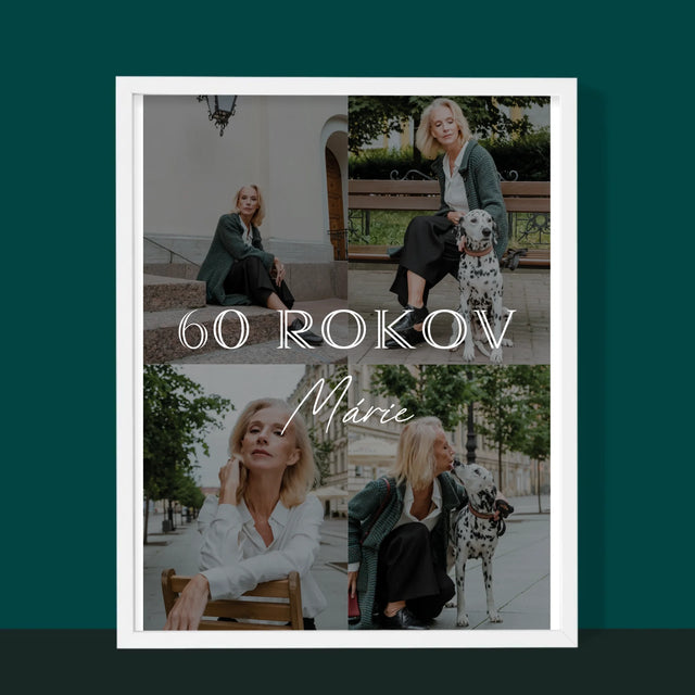 Fotokolaż: 60 Lat Klasyczny - Wydruk Obramowany | SK