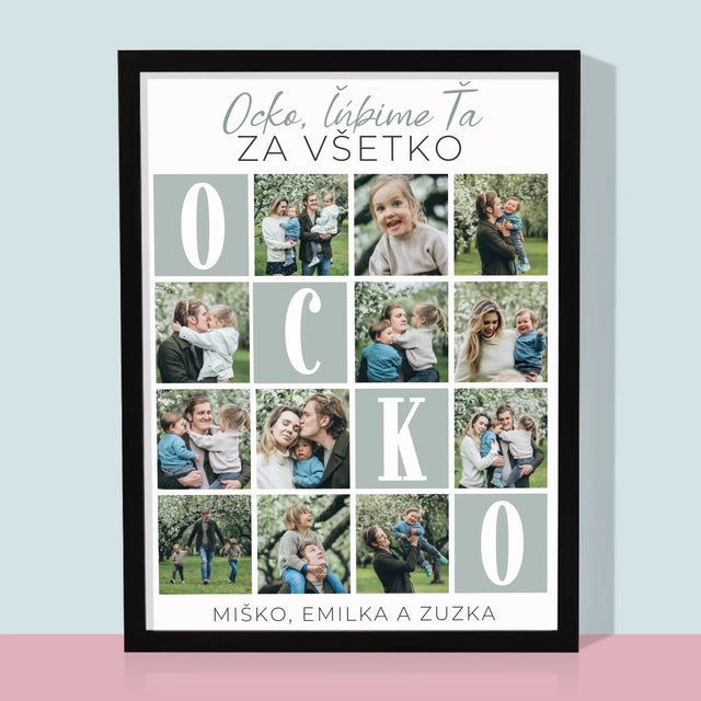 Fotokolaż: Tato Kochamy Cię Za Wszystko - Wydruk Obramowany | SK