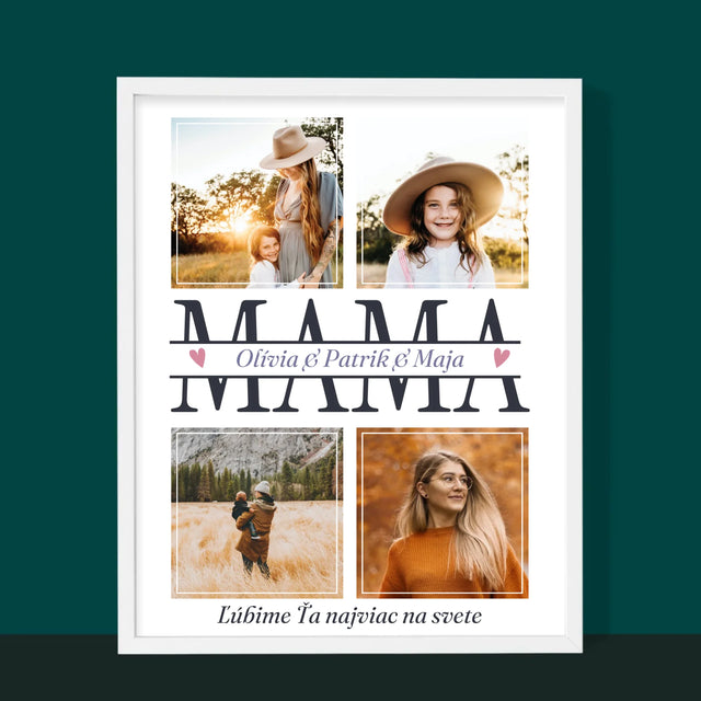 Fotokolaż: Mama Imiona - Wydruk Obramowany | SK