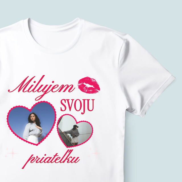 Fotokolaż: Kocham Moją Dziewczynę - Koszulka Męska z Nadrukiem | SK