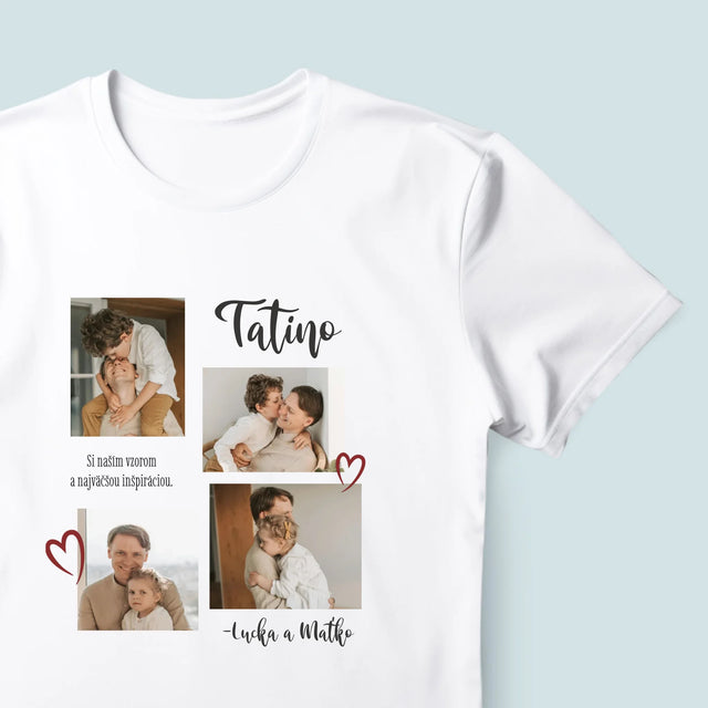 Fotokolaż: Tatusiu - Koszulka Męska z Nadrukiem | SK