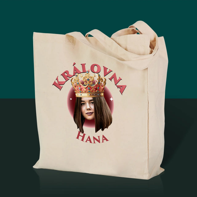 Zdjęcie i Podpis: Królowa Zdjęcie - Torba Płócienna z Nadrukiem | CZ