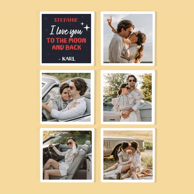 Fotokolaż: To The Moon And Back - Podkładki Pod Kubki | DE