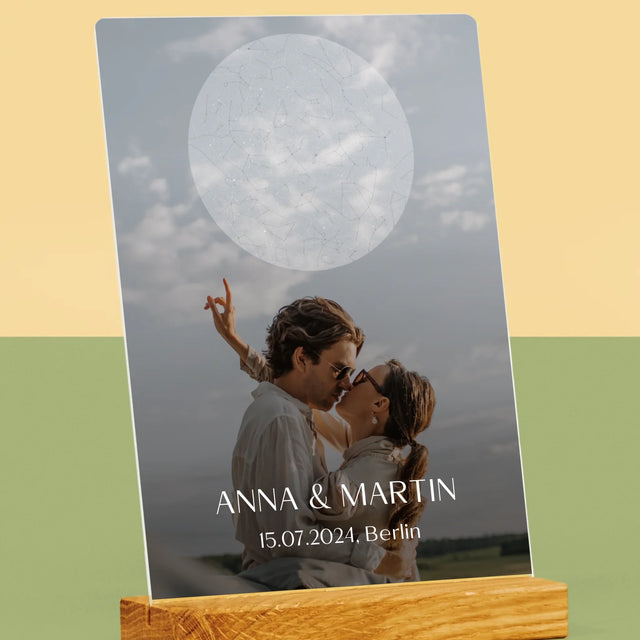 Mapa Gwiazd: Ślub - Wydruk Na Szkle Akrylowym | DE