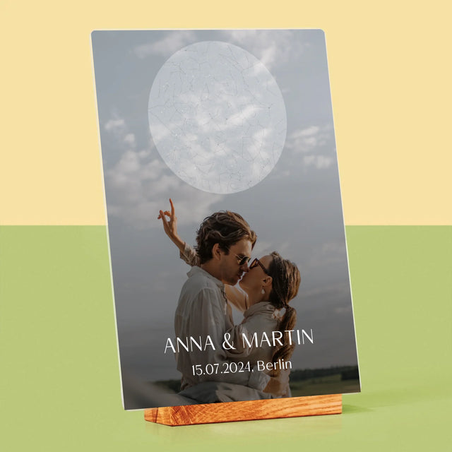 Mapa Gwiazd: Ślub - Wydruk Na Szkle Akrylowym | DE