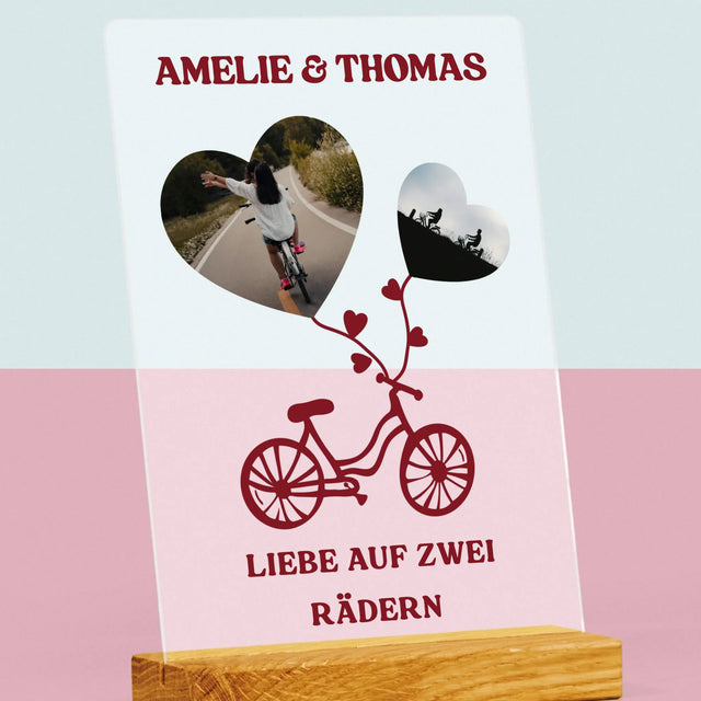 Fotokolaż: Miłość Na Dwóch Kółkach - Wydruk Na Szkle Akrylowym | DE