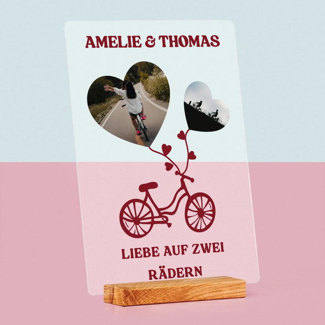 Fotokolaż: Miłość Na Dwóch Kółkach - Wydruk Na Szkle Akrylowym | DE