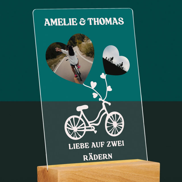 Fotokolaż: Miłość Na Dwóch Kółkach - Wydruk Na Szkle Akrylowym | DE