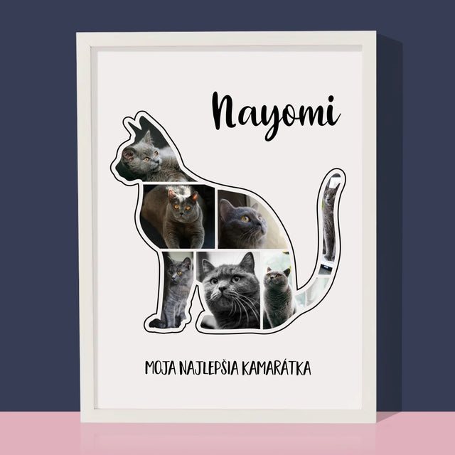 Kształt Ze Zdjęć: Kot Najlepszy Przyjaciel - Wydruk Obramowany | SK