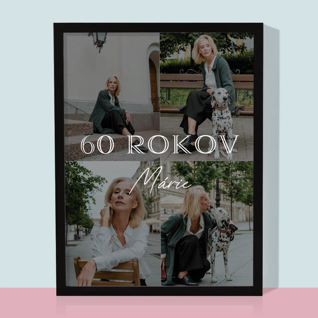 Fotokolaż: 60 Lat Klasyczny - Wydruk Obramowany | SK