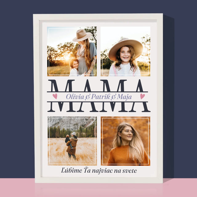 Fotokolaż: Mama Imiona - Wydruk Obramowany | SK