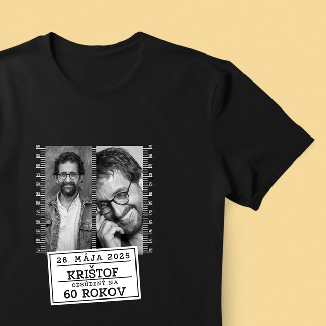 Fotokolaż: Skazany Na 60 Lat - Koszulka Męska z Nadrukiem | SK