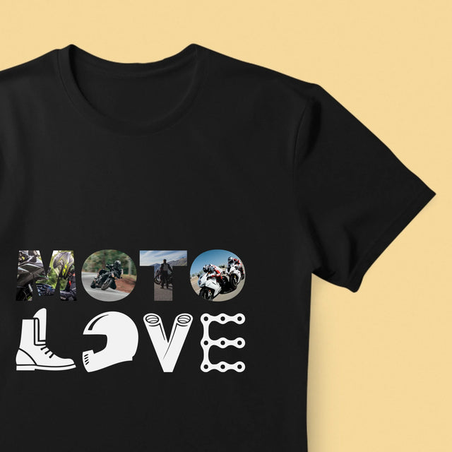 Słowo Ze Zdjęć: Motolove - Koszulka Męska z Nadrukiem | SK