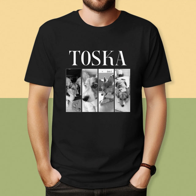 Fotokolaż: Bootleg Klasyczny z Pupilem - Koszulka Męska z Nadrukiem | SK