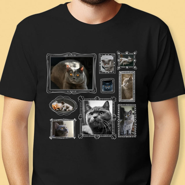 Fotokolaż: Ściana Galerii z Pupilem - Koszulka Męska z Nadrukiem | SK